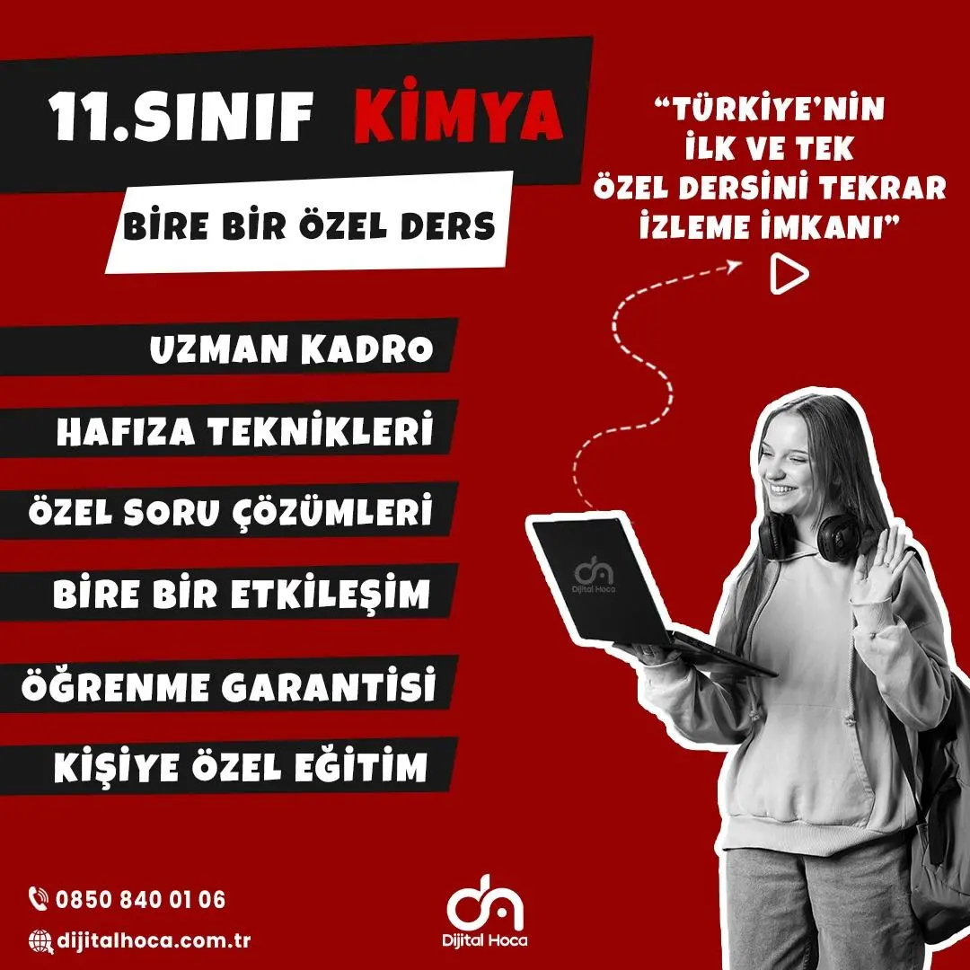 11. SINIF KİMYA ÖZEL DERS