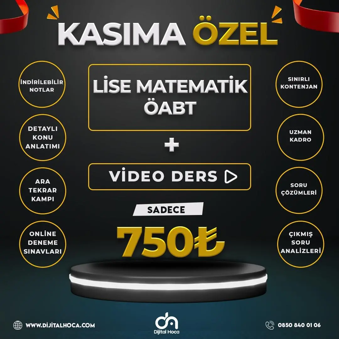 LİSE MEATEMATİK ÖĞRETMENLİĞİ VİDEO DERS