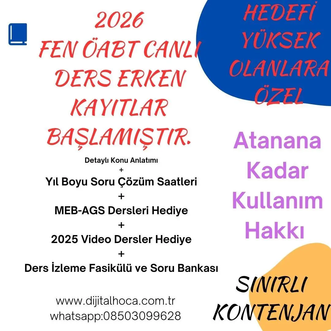 FEN ÖABT 2025-2026 CANLI DERS