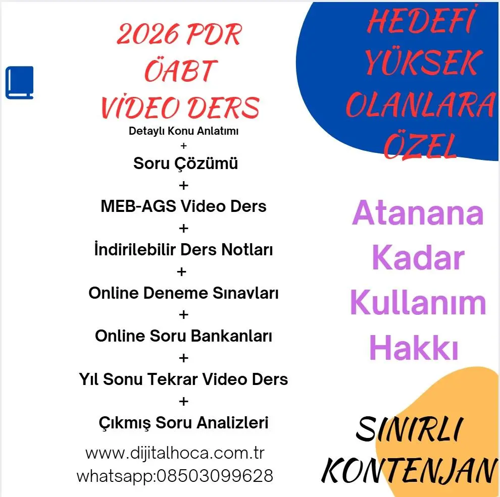 PDR ÖABT + MEB - AGS VİDEO DERS
