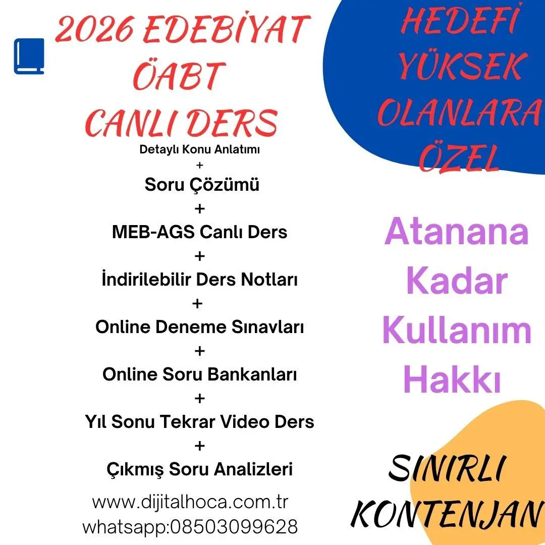 2026 EDEBİYAT ÖABT  CANLI DERS