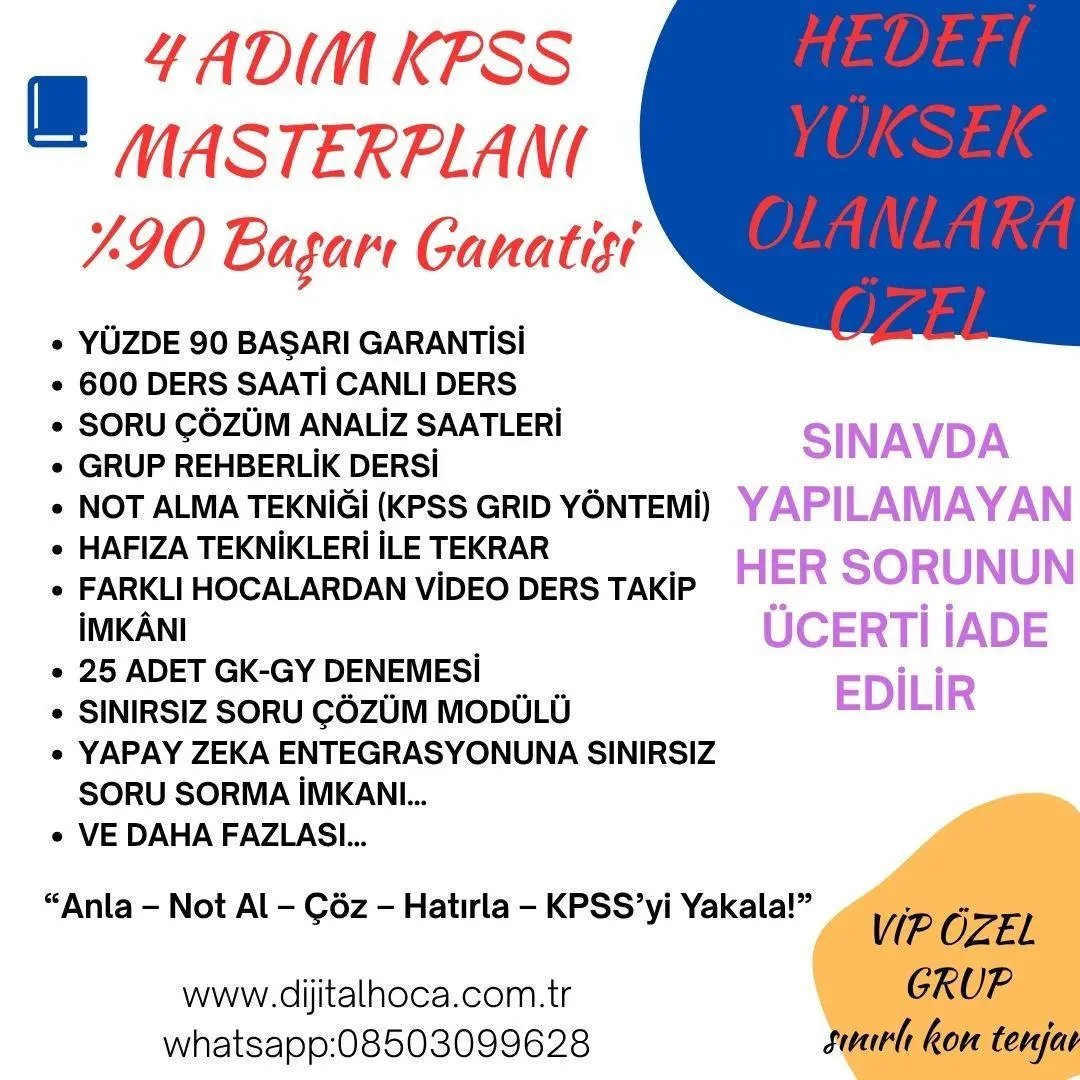  2026 GY-GK  CANLI DERS YAYIN DESTEKLİ