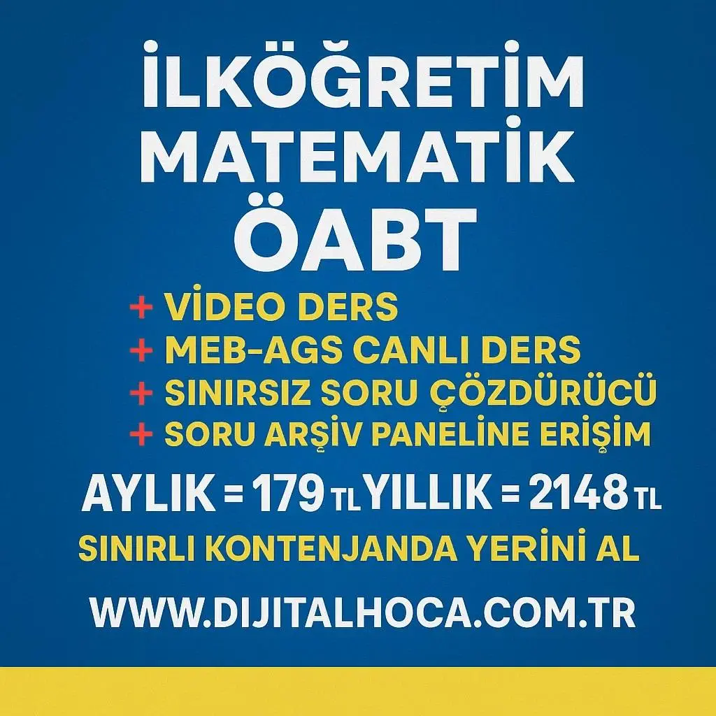 İLKÖĞRETİM MATEMATİK ÖABT VİDEO DERS +  MEB-AGS CANLI DERS 