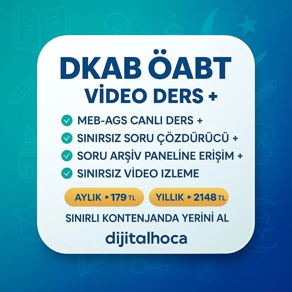 DKAB ÖABT VİDEO DERS +  MEB-AGS CANLI DERS 