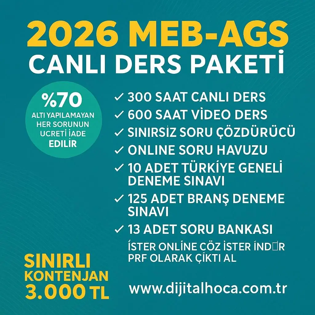 MEB-AGS 2026 CANLI DERS KAYNAK GÖNDERİMSİZ