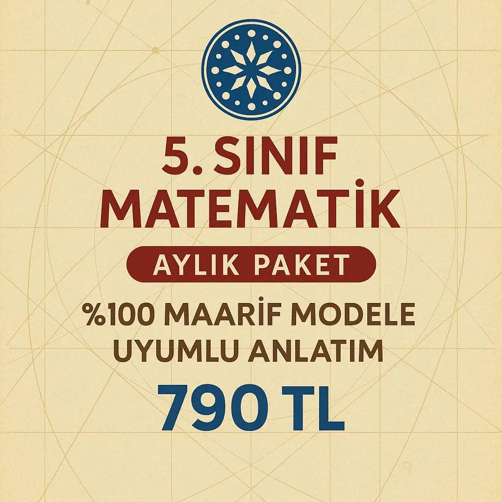 5. SINIF MATEMATİK CANLI DERS AYLIK PAKET 
