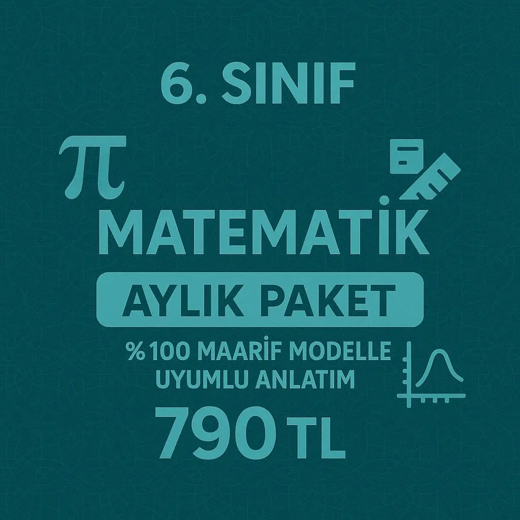 6. SINIF MATEMATİK AYLIK CANLI DERS PAKETİ 