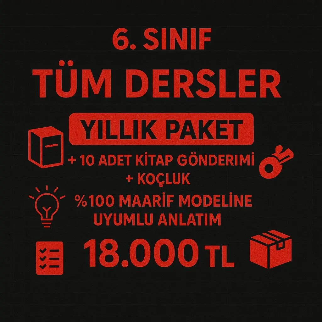6.SINIF TÜM DERSLER YILLIK PAKET