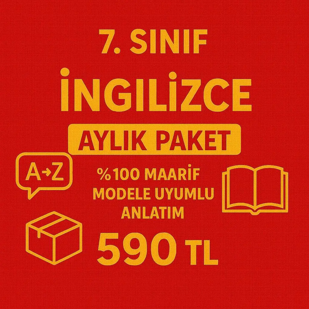 7. SINIF İNGİLİZCE AYLIK CANLI DERS 