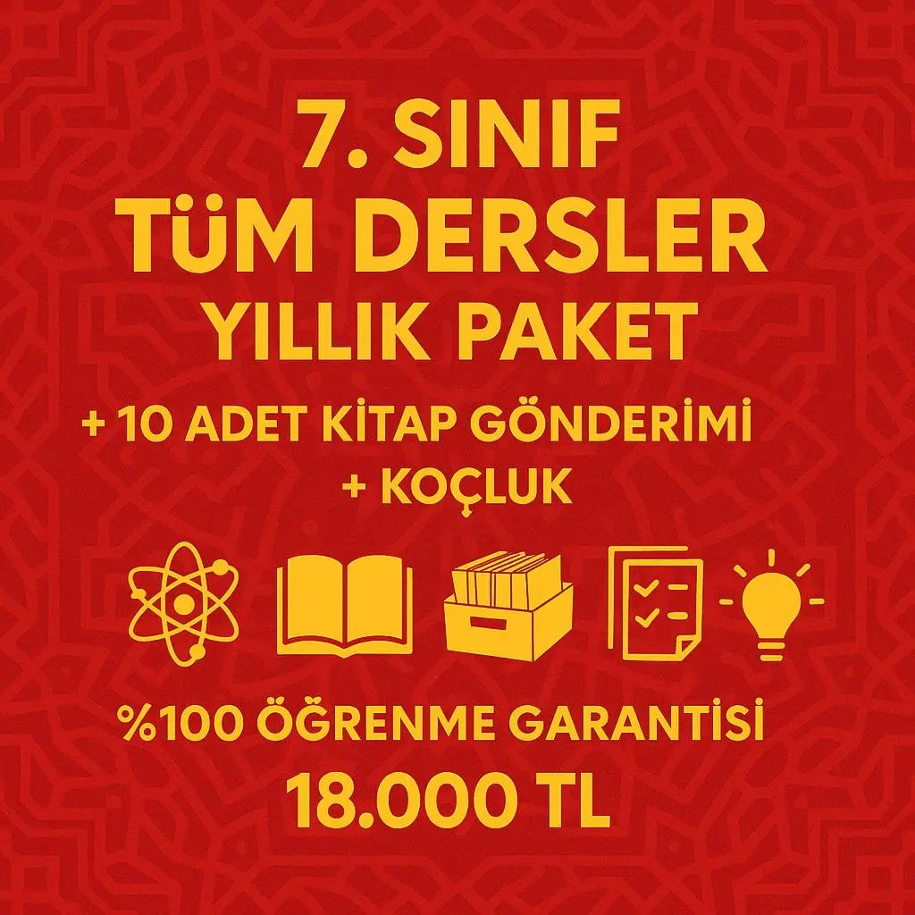 7.SINIF TÜM DERSLER YILLIK PAKET