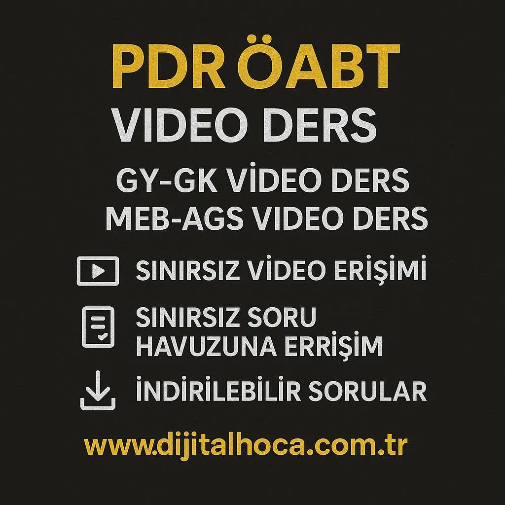 PDR ÖABT + MEB - AGS VİDEO DERS