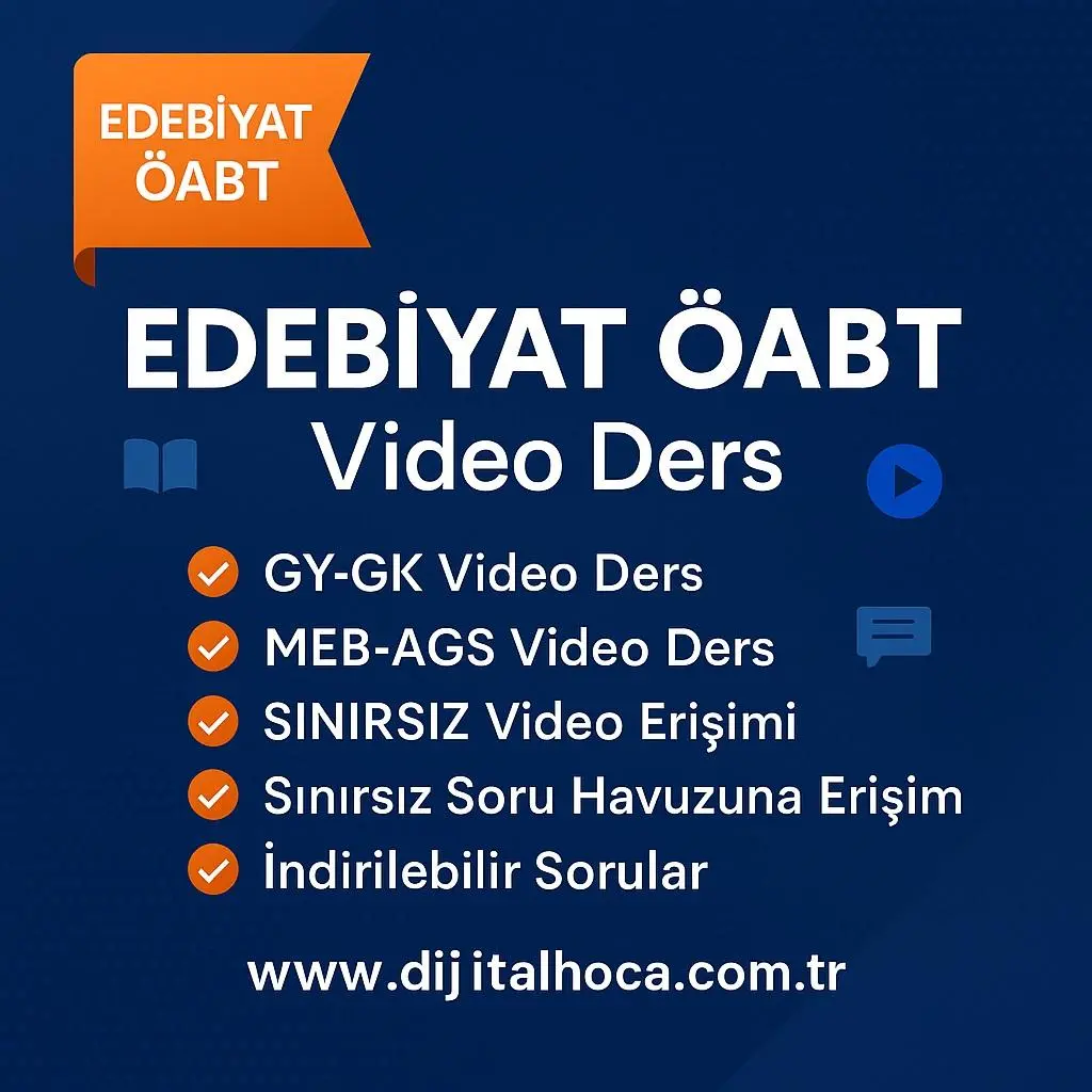 EDEBİYAT ÖABT VİDEO DERS+ MEB-AGS VİDEO DERS