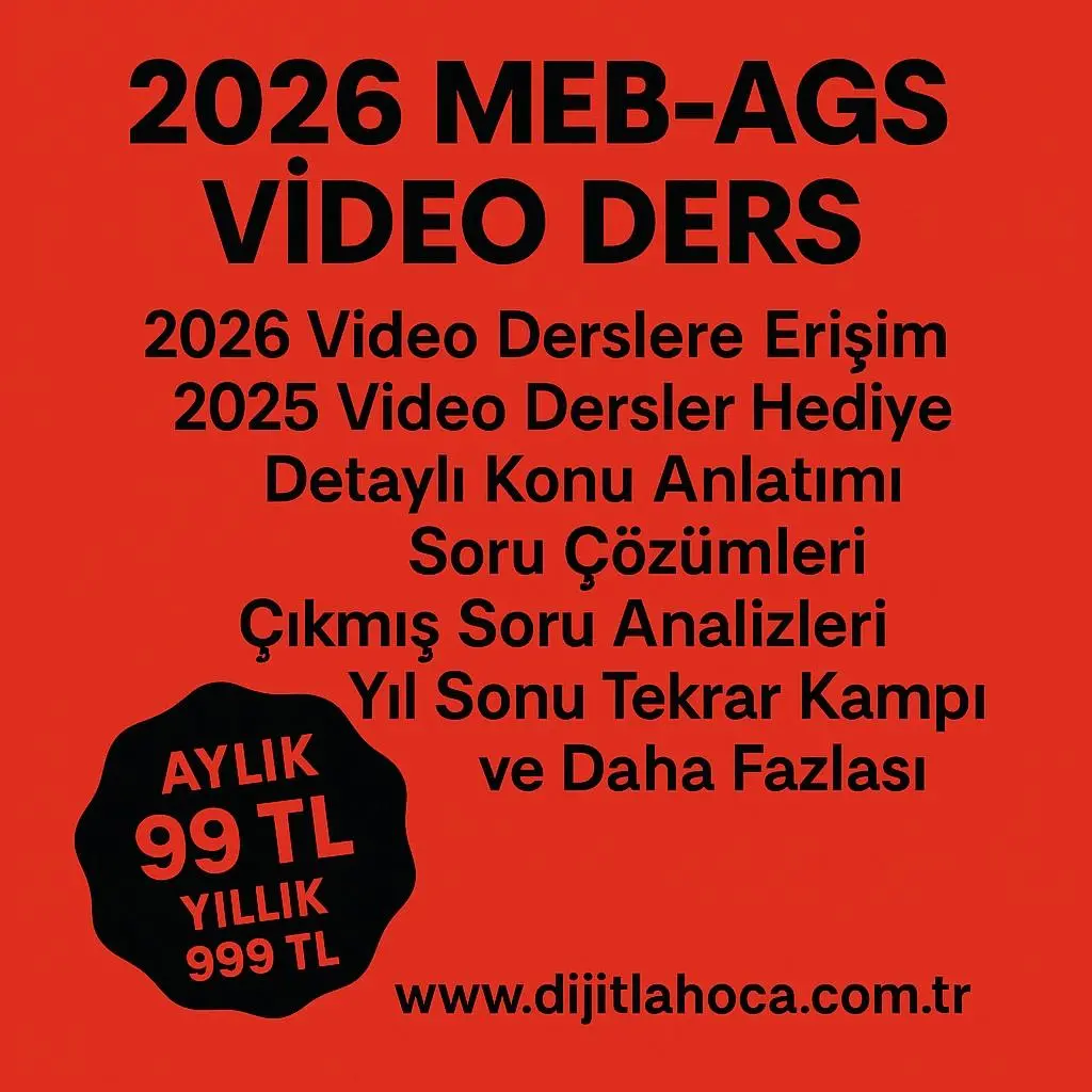 MEB- AGS VİDEO DERS