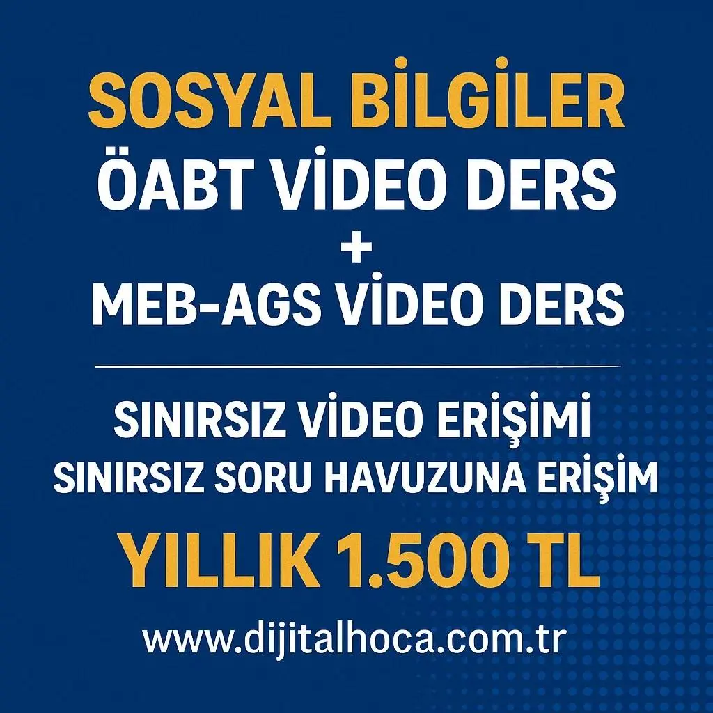 SOSYAL BİLGİLER ÖABT + MEB - AGS VİDEO DERS