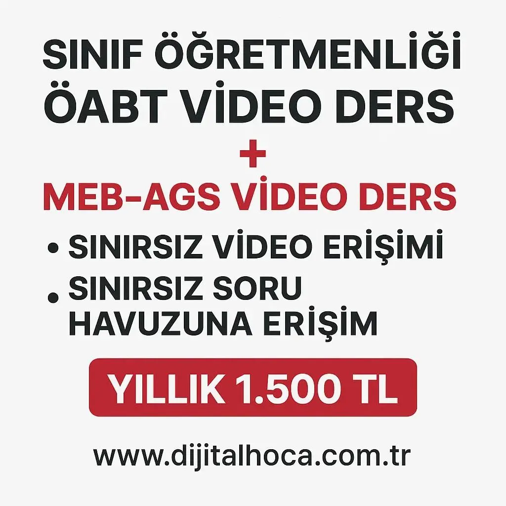 SINIF ÖABT + MEB- AGS SINAVI VİDEO DERS