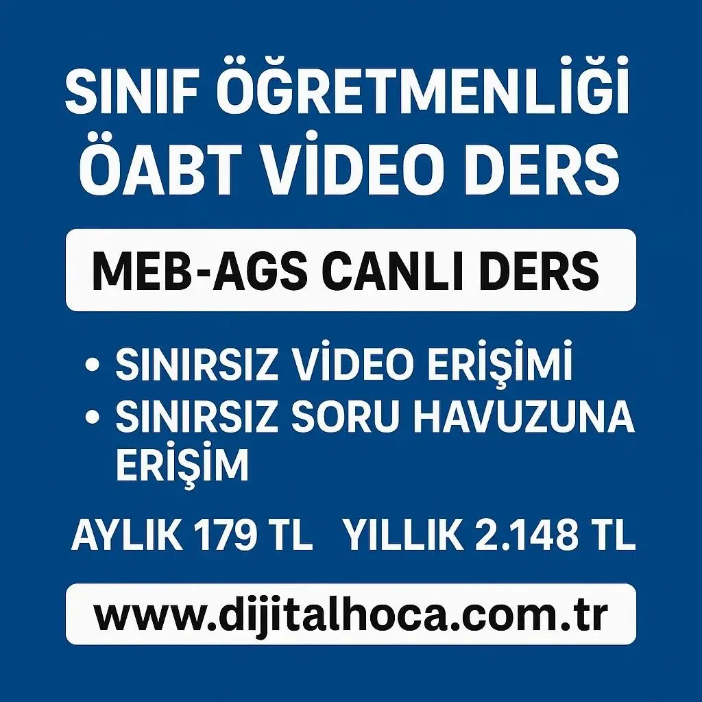 SINIF ÖABT VİDEO DERS + MEB-AGS CANLI DERS