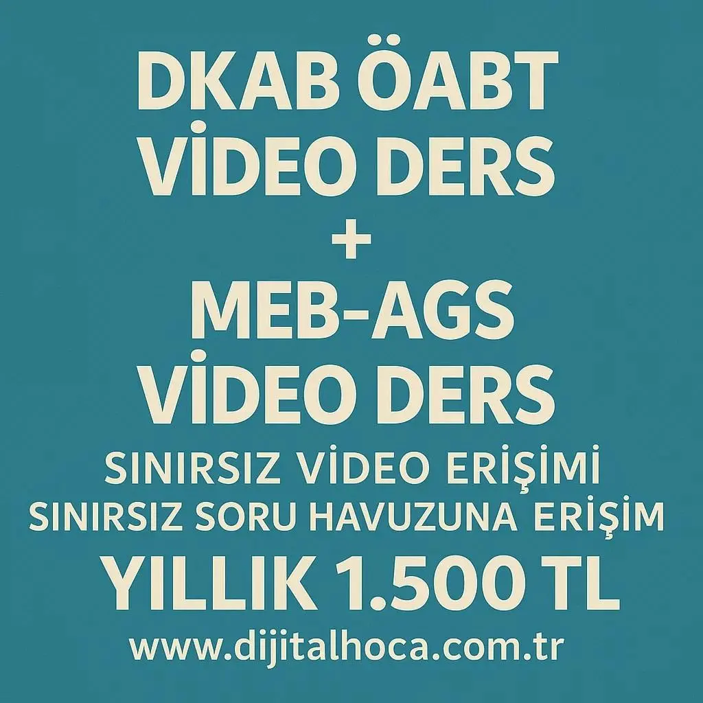 DKAB ÖABT + MEB- AGS VİDEO DERS