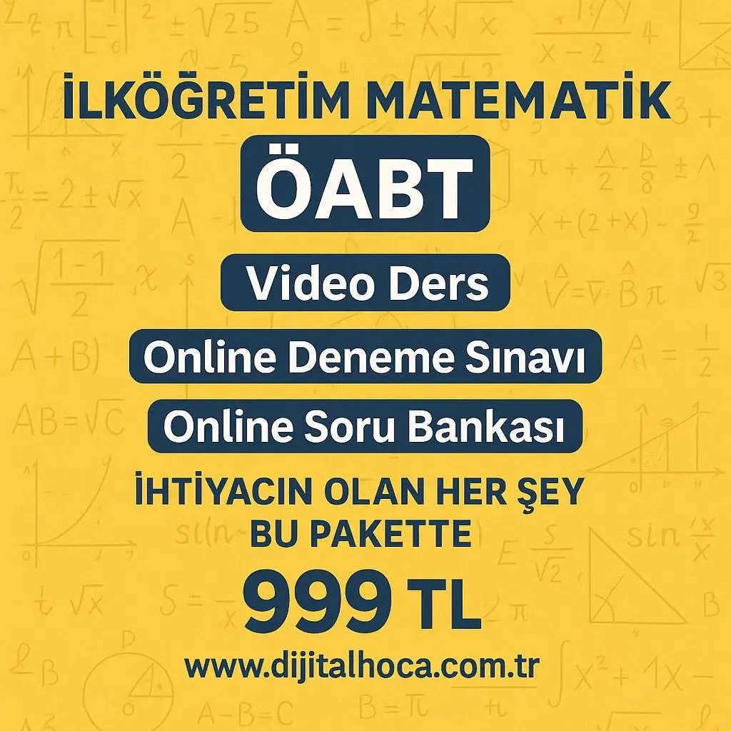 LK&Ouml;ĞRETİM MATEMATİK &Ouml;ABT  + MEB AGS VİDEO DERS 