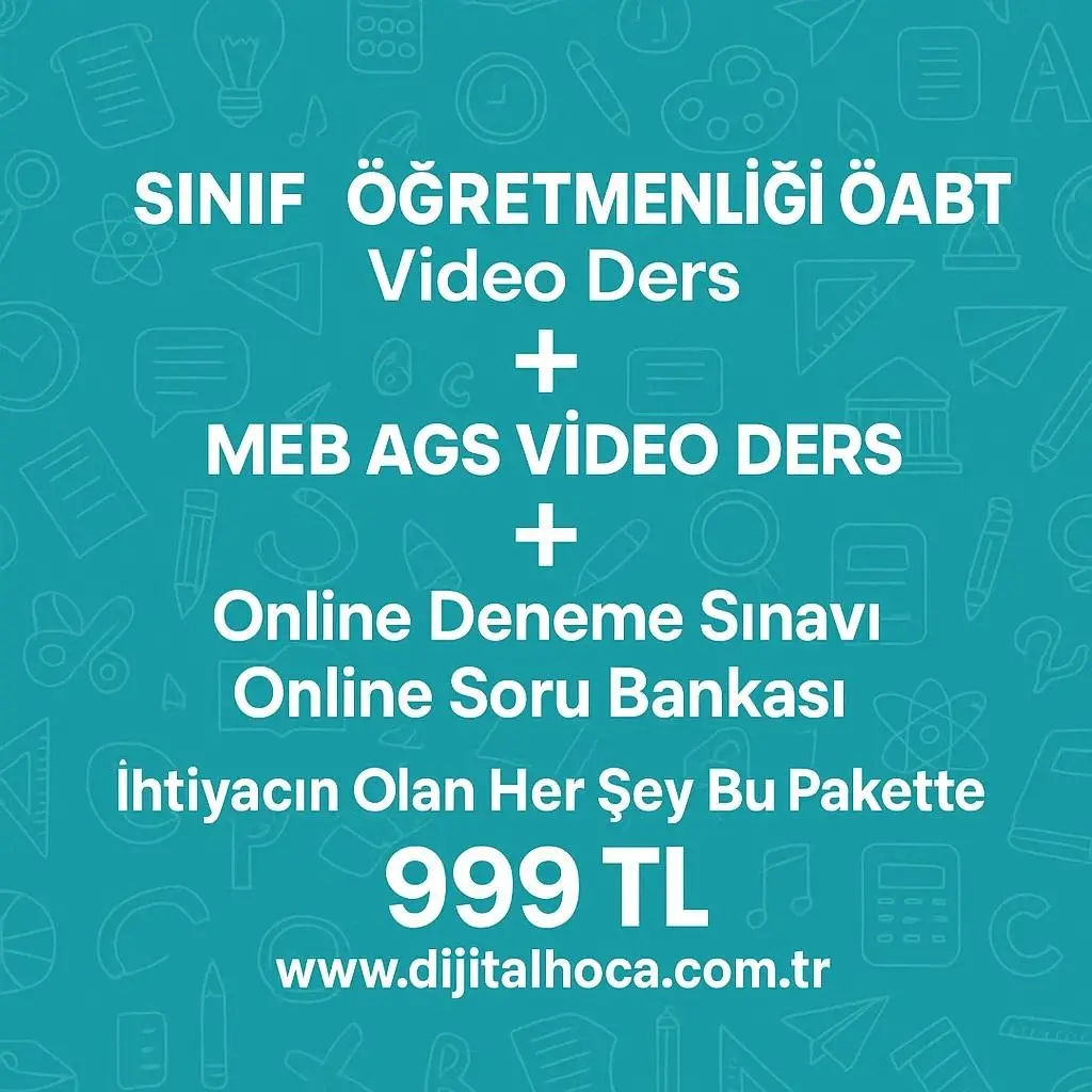 SINIF &Ouml;ABT + MEB- AGS SINAVI VİDEO DERS