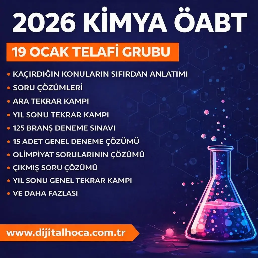 2026 KİMYA &Ouml;ABT 19 OCAK TELAFİ GRUBU