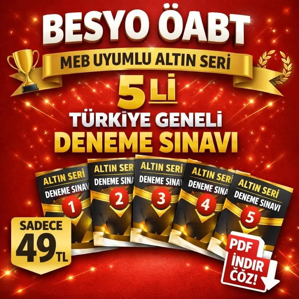BESYO &Ouml;ABT MEB UYUMLU ALTIN SERİ 5 Lİ T&Uuml;RKİYE GENELİ DENEME  SINAVI 