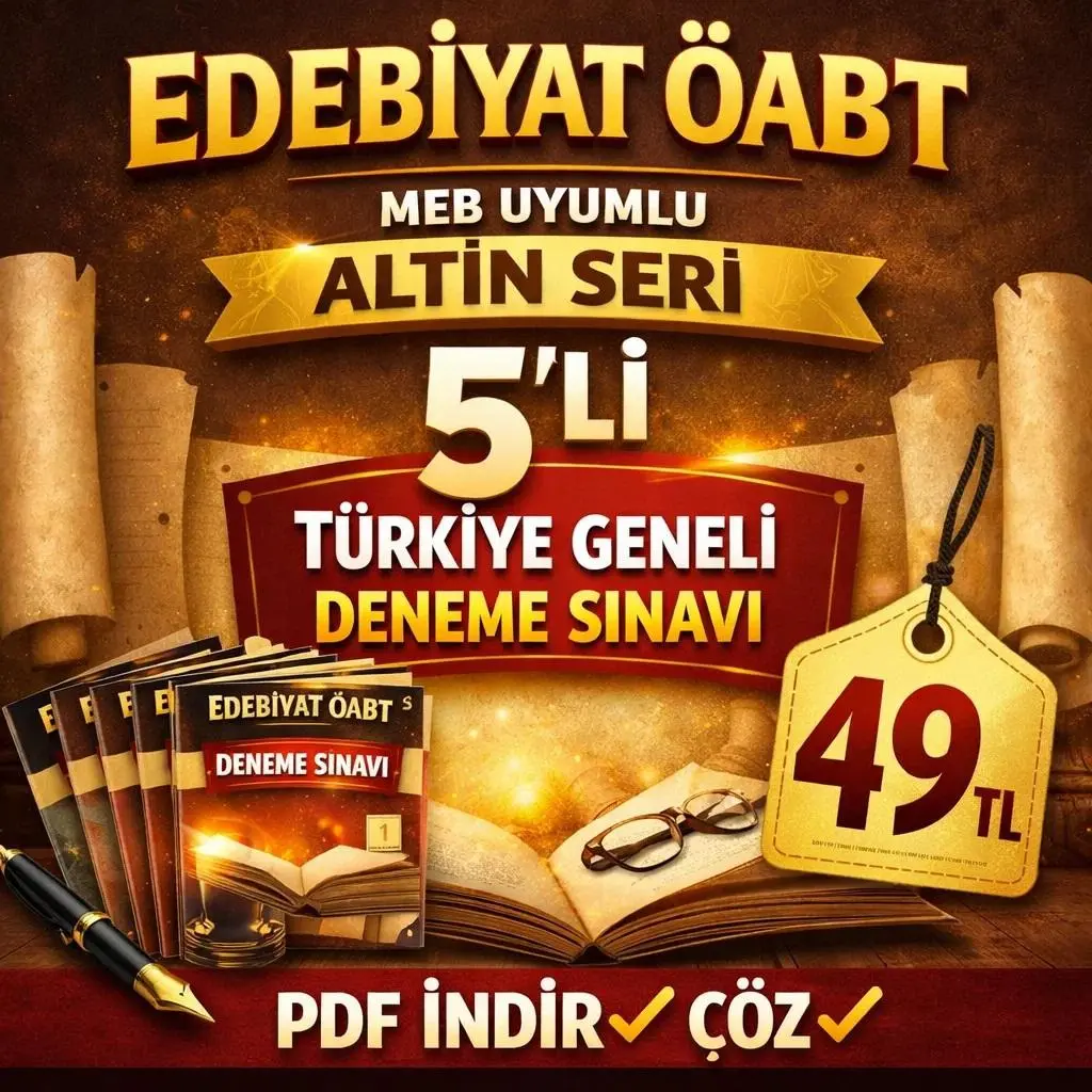 EDEBİYAT &Ouml;ABT MEB UYUMLU ALTIN SERİ 5 Lİ T&Uuml;RKİYE GENELİ DENEME SINAVI