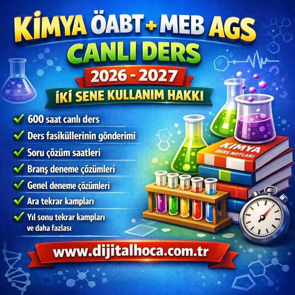 KİMYA &Ouml;ABT + MEB AGS 2026-2027  CANLI DERS 