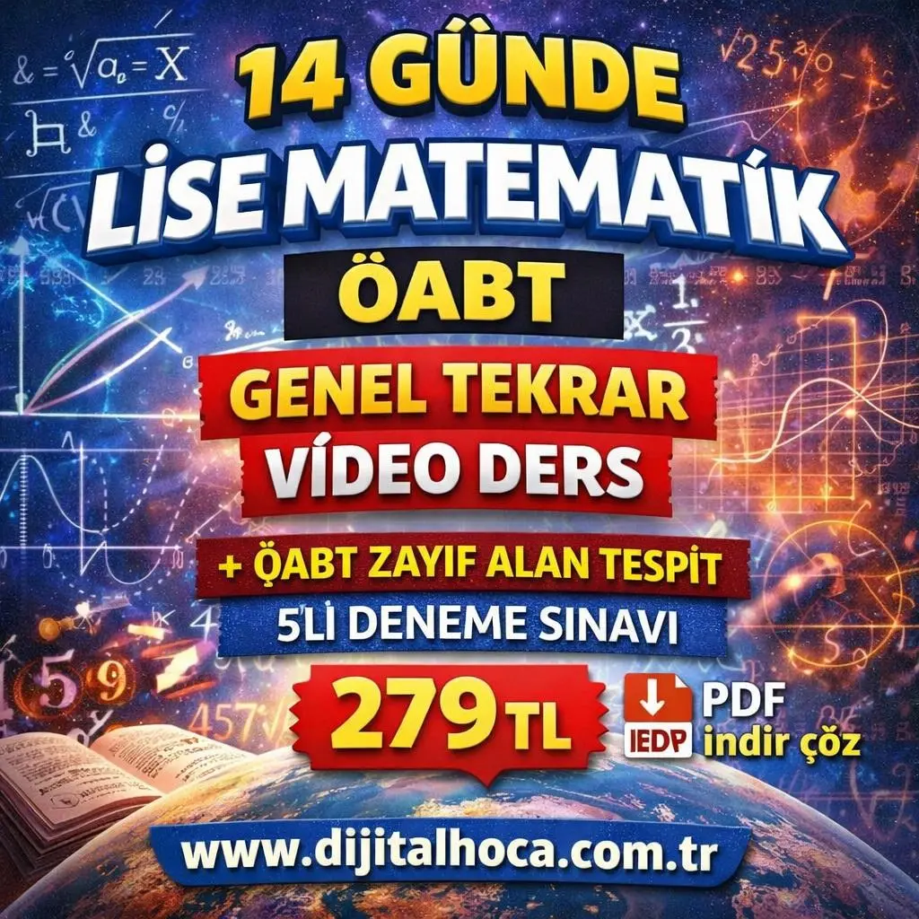 14 G&Uuml;NDE  LİSE MATEMATİK  &Ouml;ABT GENEL TEKRAR VİDEO DERS