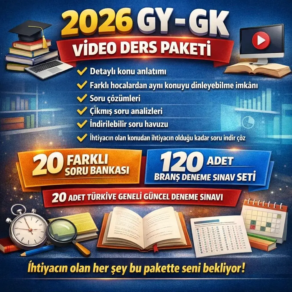 2026  GY-GK VİDEO DERS 