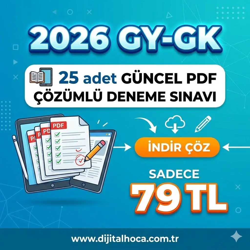 GY-GK T&uuml;rkiye Geneli 25 li Denem Sınav Serisi