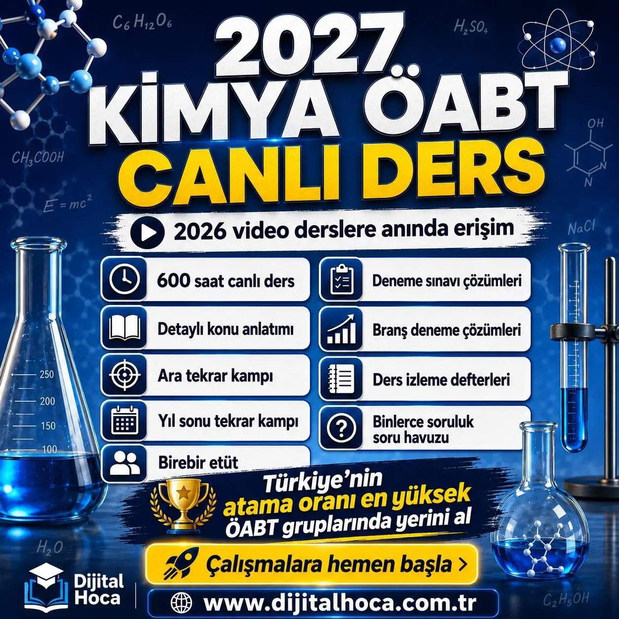 2027 KİMYA &Ouml;ABT YAYIN DESTEKLİ CANLI DERS
