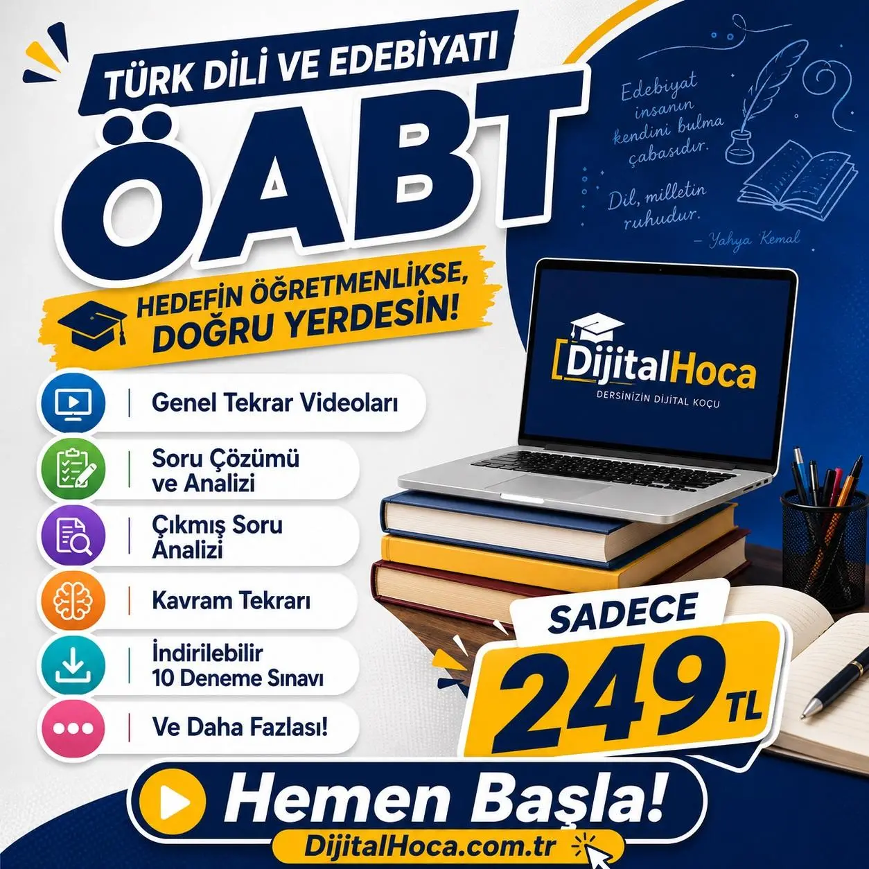 14 G&Uuml;NDE GENEL TEKRAR + EDEBİYAT &Ouml;ABT VİDEO DERS  