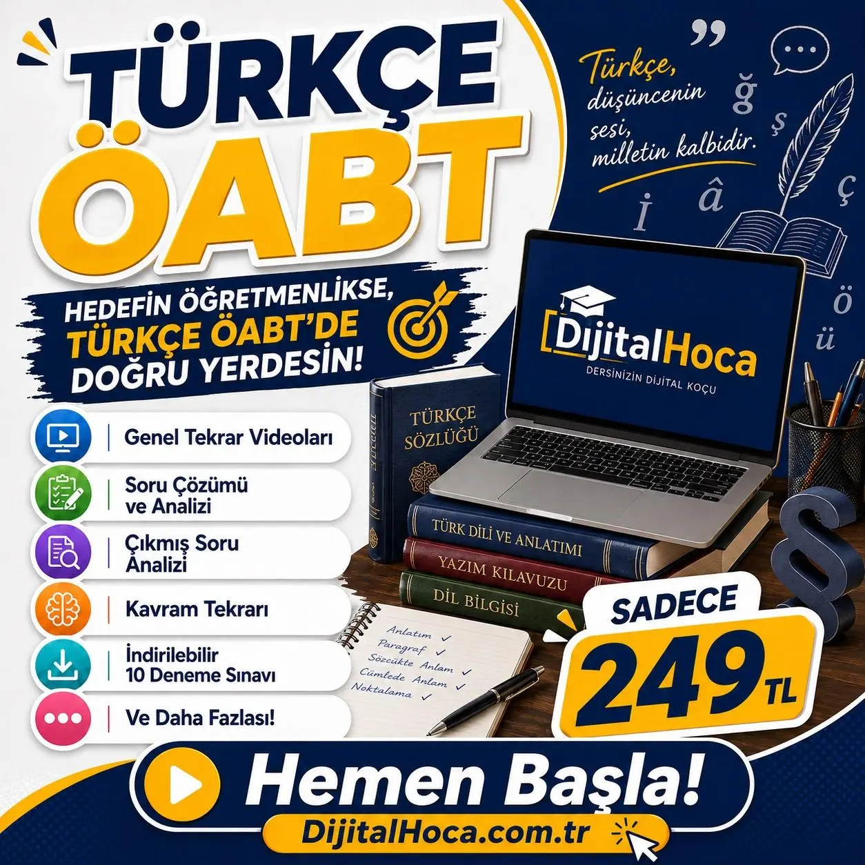 14 G&Uuml;NDE   T&Uuml;RK&Ccedil;E  &Ouml;ABT GENEL TEKRAR VİDEO DERS