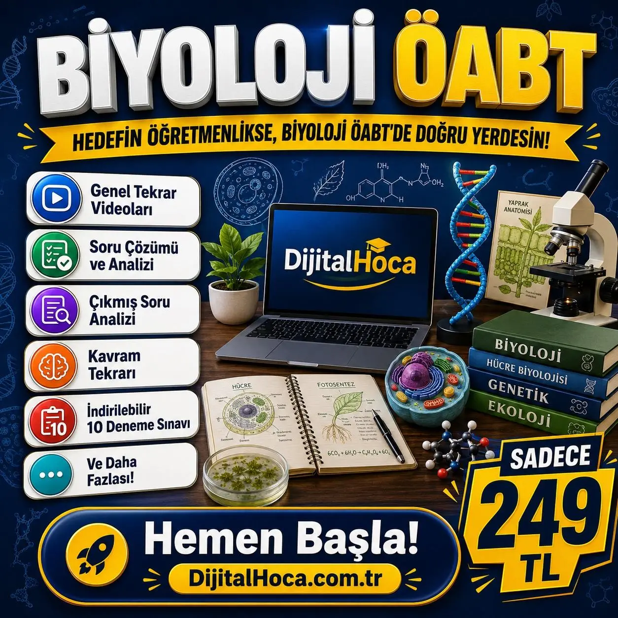 14 G&Uuml;NDE GENEL TEKRAR + BİYOLOJİ &Ouml;ABT VİDEO DERS