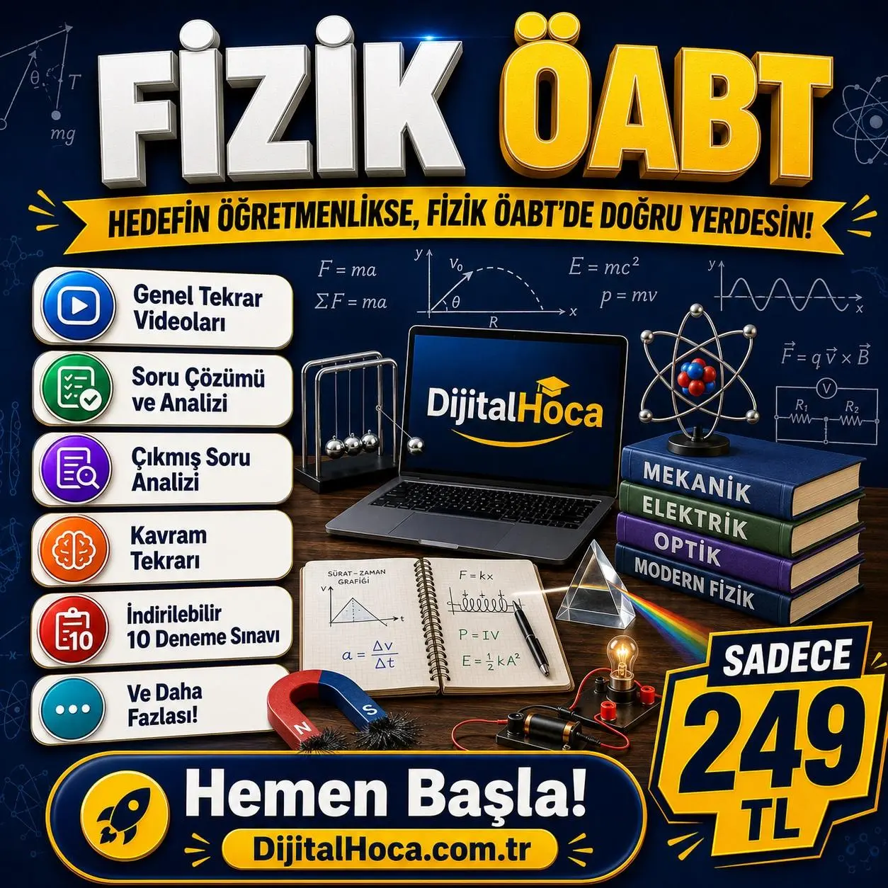 14 G&Uuml;NDE   FİZİK &Ouml;ABT GENEL TEKRAR VİDEO DERS