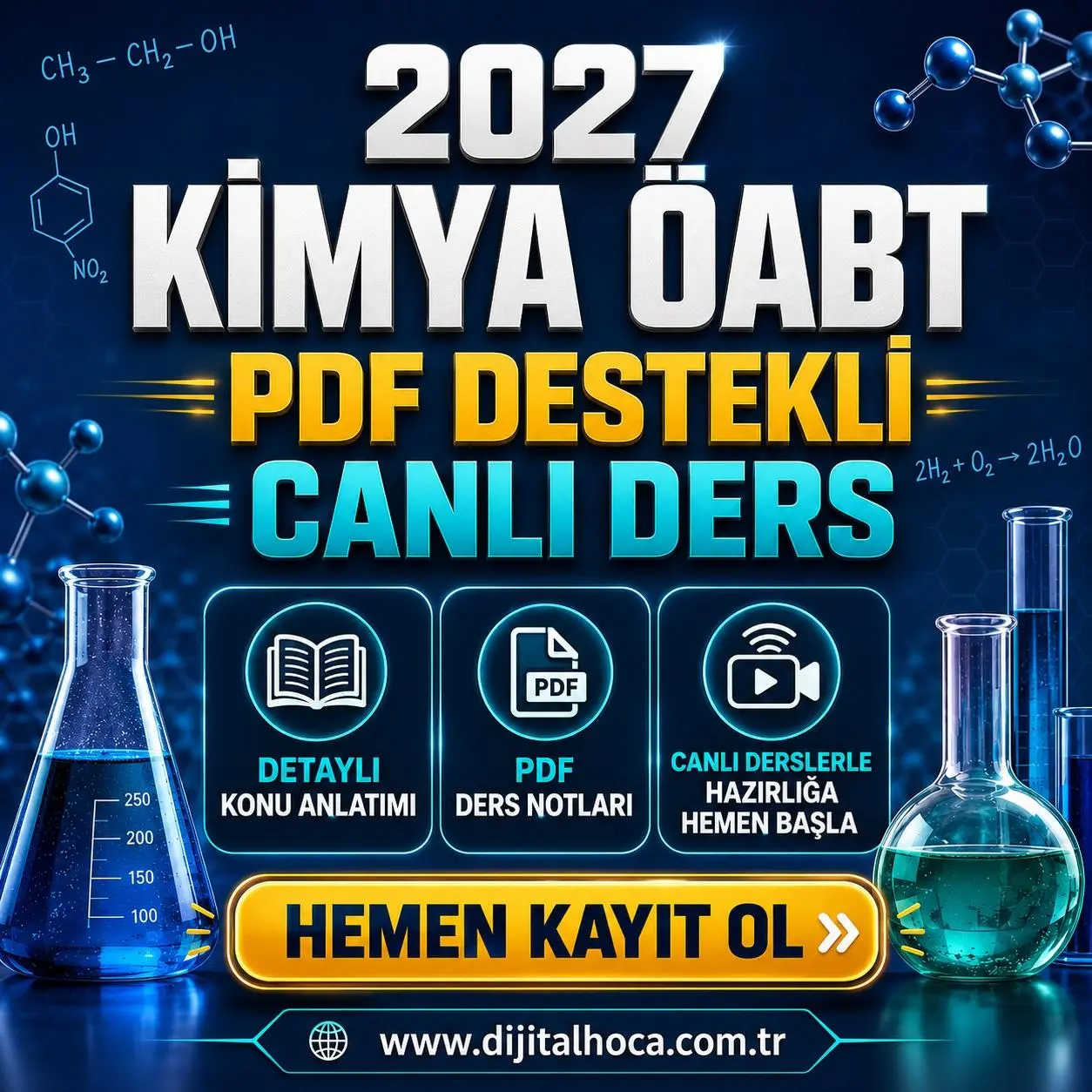 2027 KİMYA &Ouml;ABT PDF DESTEKLİ CANLI DERS