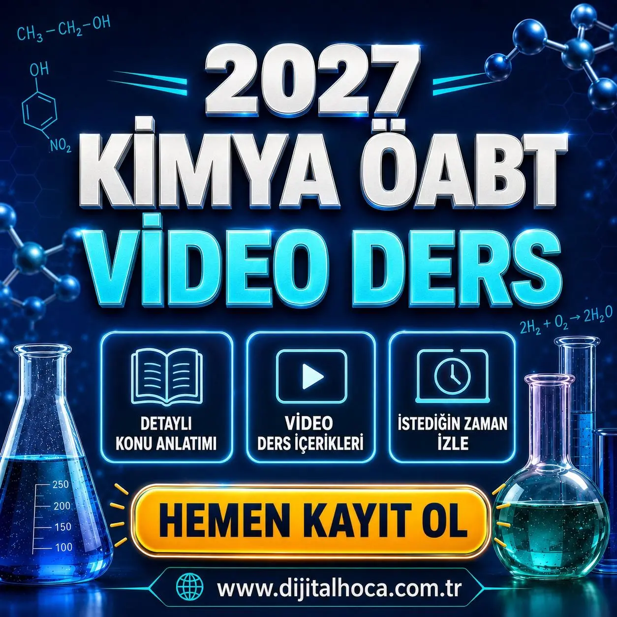 2027 KİMYA &Ouml;ABT VİDEO DERS +  SORU HAVUZU