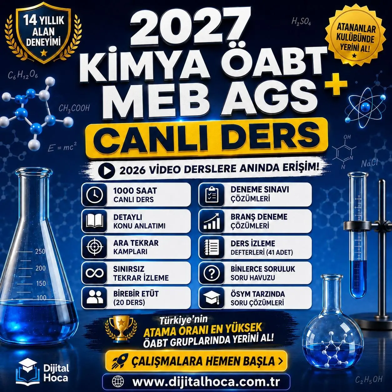 2027 KİMYA &Ouml;ABT + MEB AGS YAYIN DESTEKLİ CANLI DERS