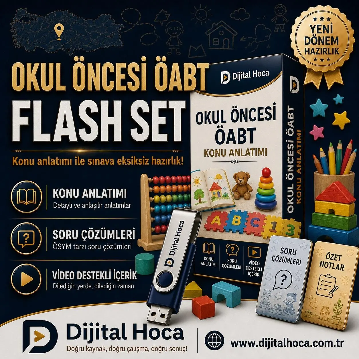 OKUL &Ouml;NCESİ &Ouml;ABT FLASH SET