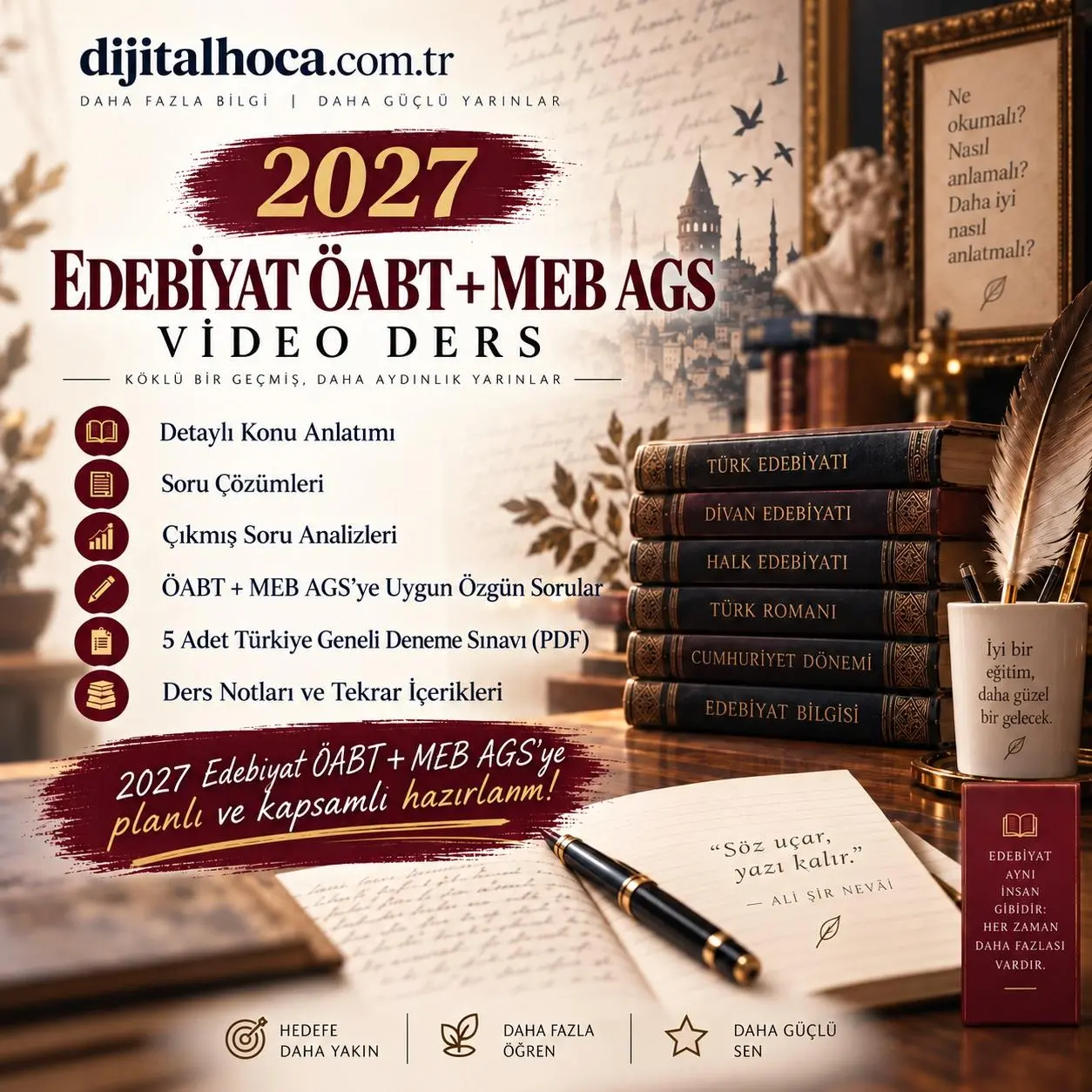 EDEBİYAT &Ouml;ABT VİDEO DERS +  MEB-AGS VİDEO DERS 