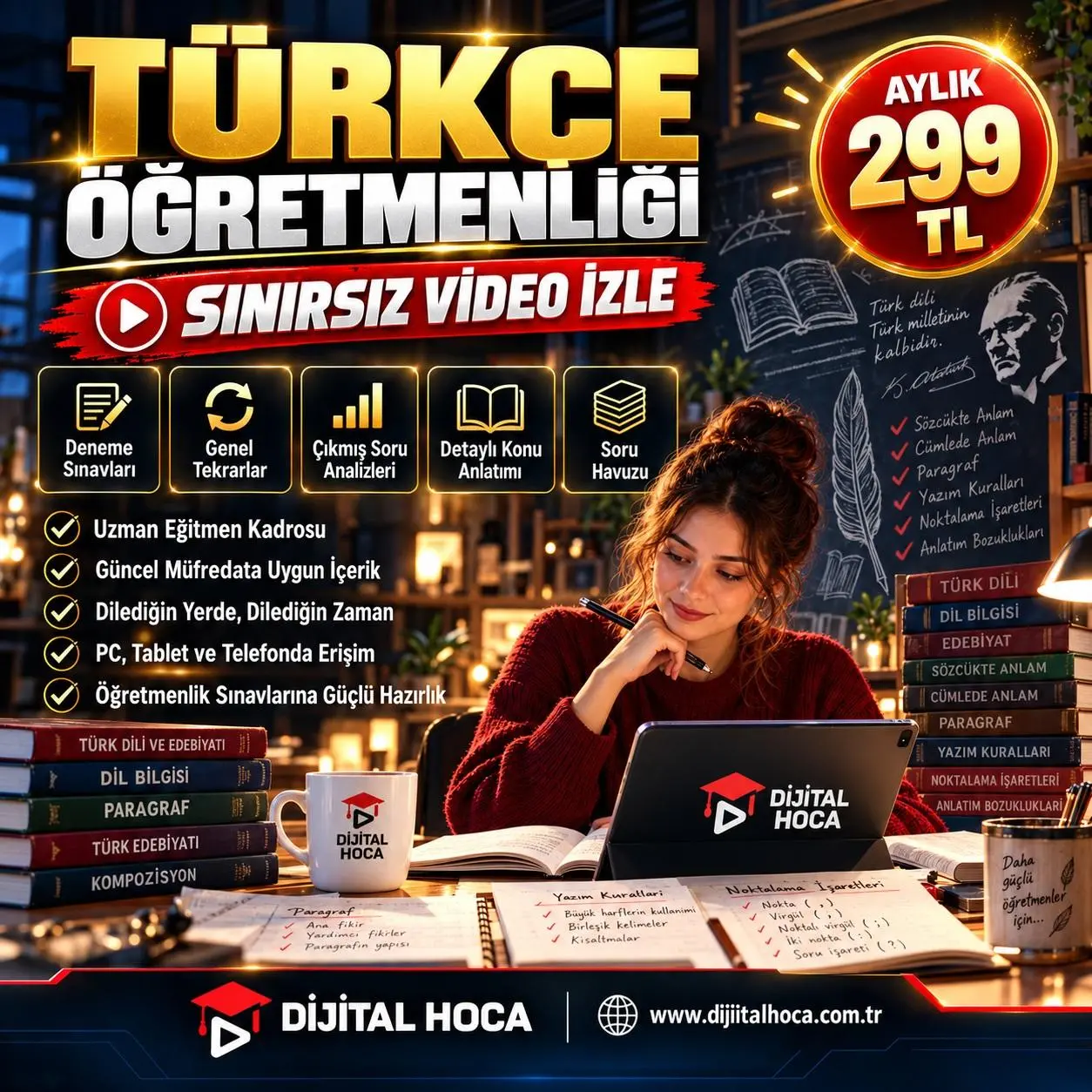 T&Uuml;RK&Ccedil;E &Ouml;ABT   VİDEO DERS